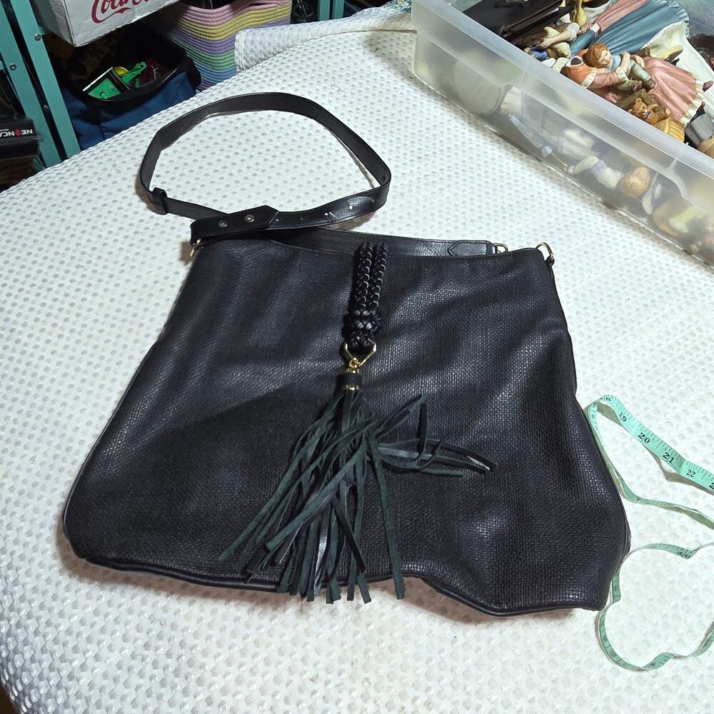 STELLA & DOT XL HAYES TASSEL HOBO SHOULDER BAG